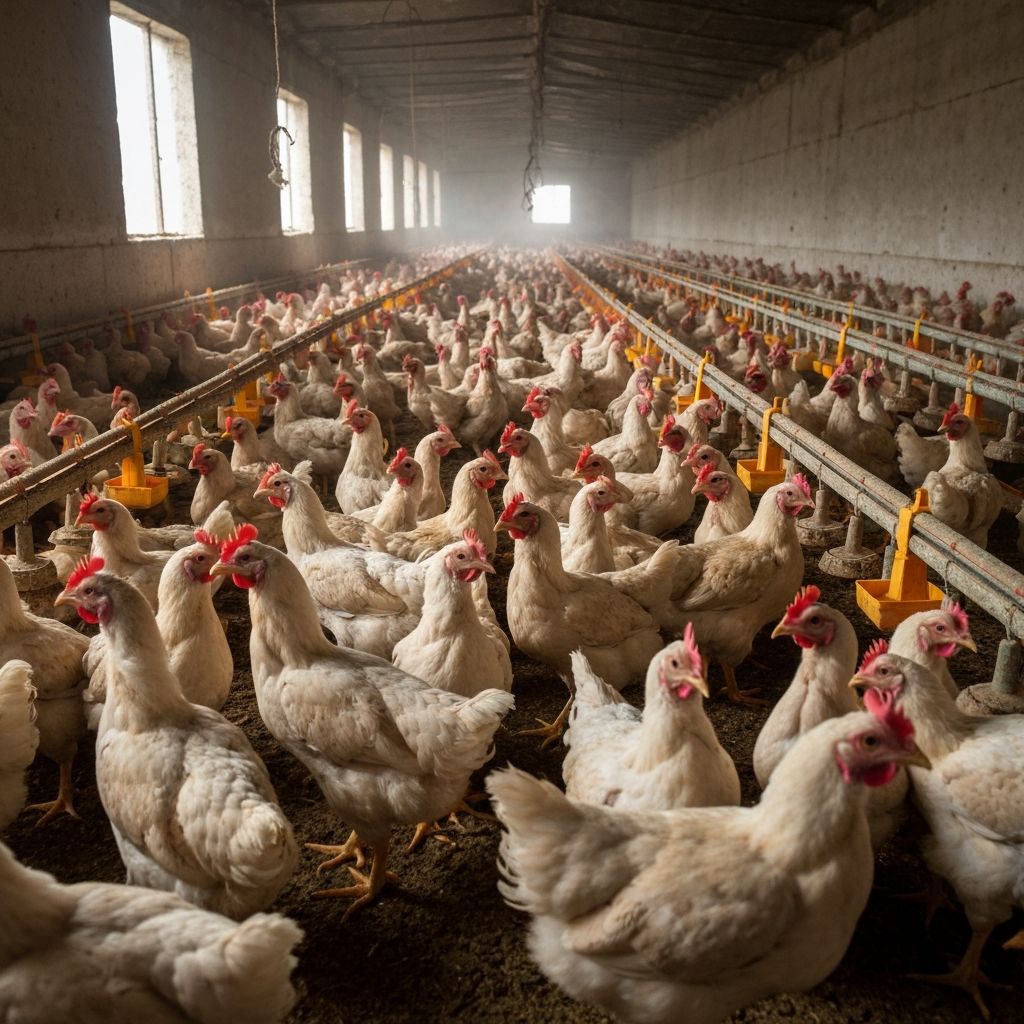 Overcrowded farm conditions